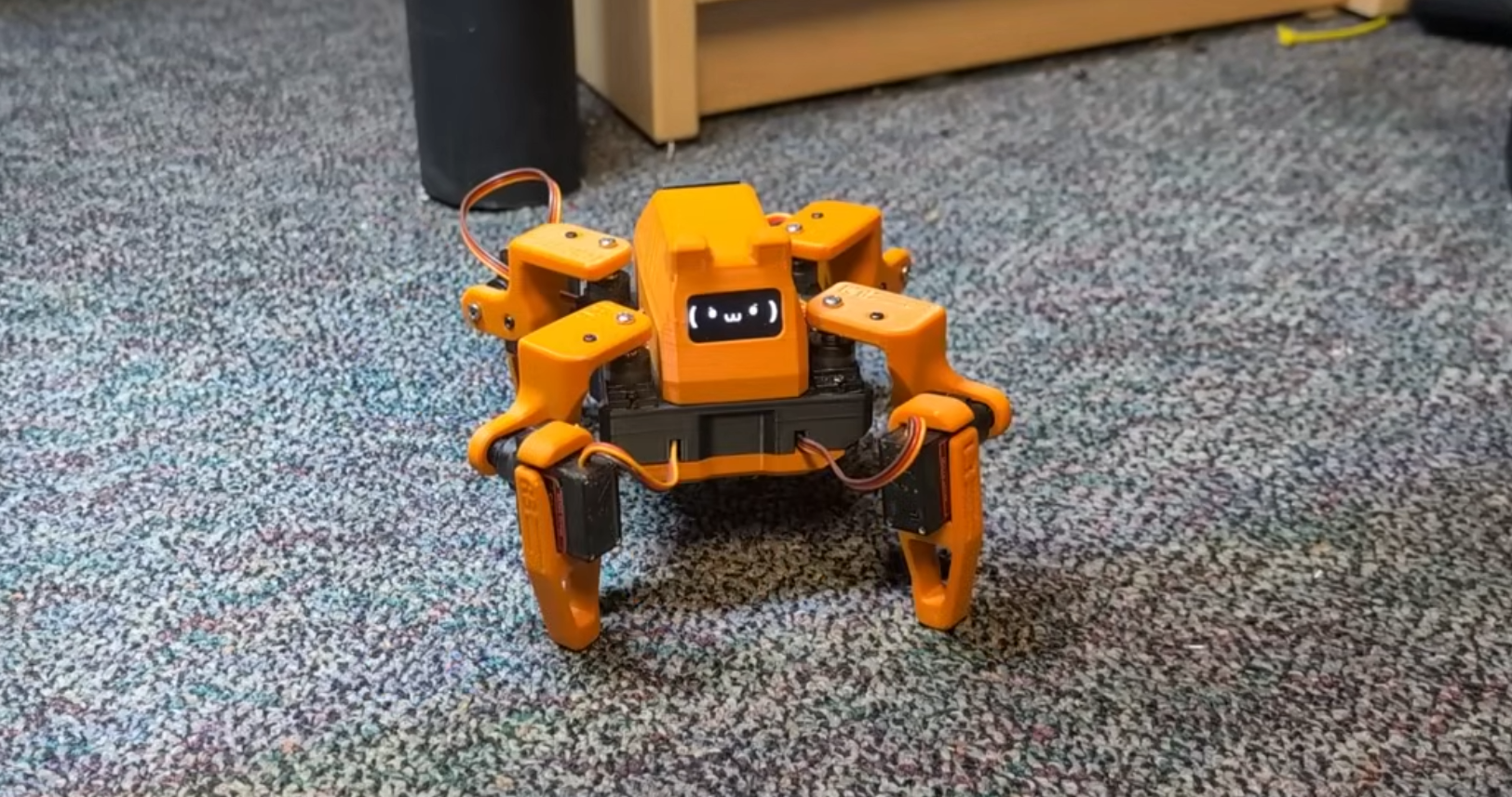 Atlas Pup quadruped robot — fully assembled, standing pose