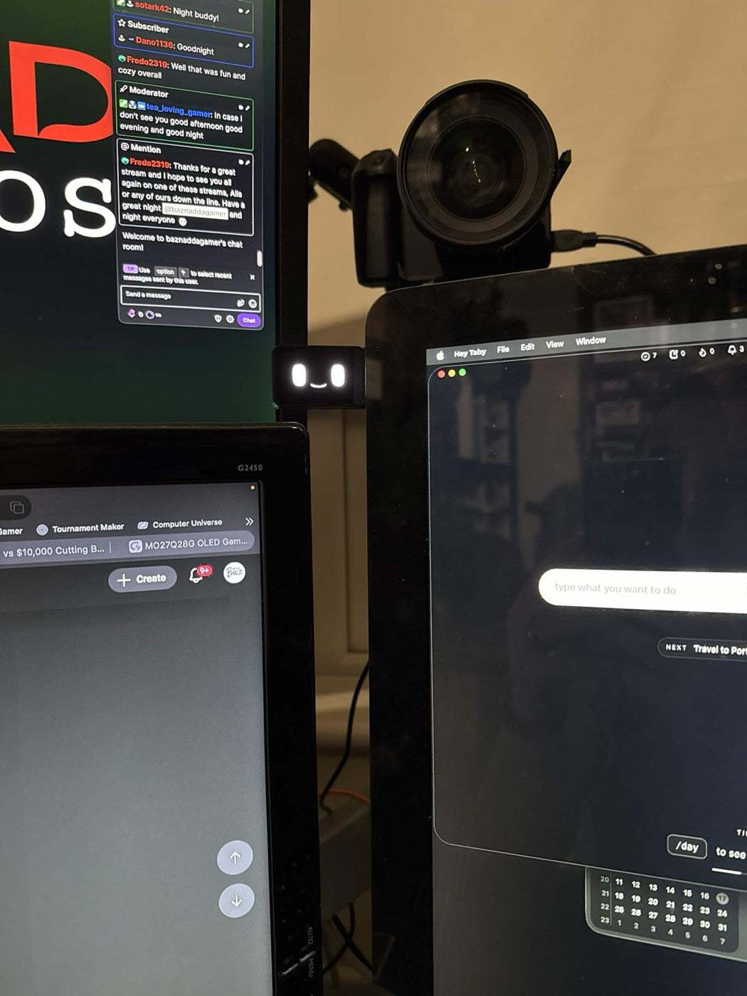 “Seems like the perfect spot for this little dude... until I can upgrade the monitor to one with thinner bezels! 😂😂😂”